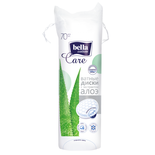 Ватные диски bella Coton Care с алоэ