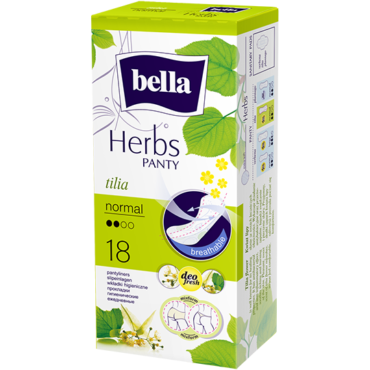 Ежедневные прокладки  bella Herbs с экстрактом цветка липы - normal