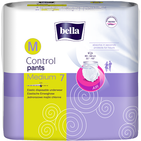 Bella Control Pants M, sauskelnės-kelnaitės moterims