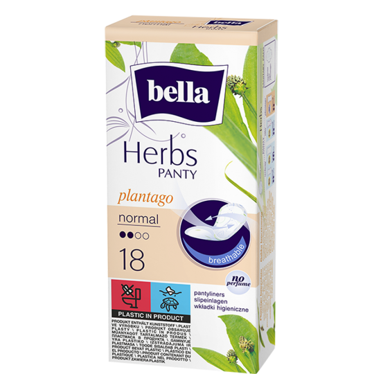 Bella Herbs slipové vložky s extraktem z jitrocele – normal