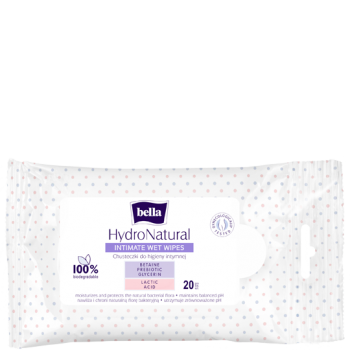 Bella HydroNatural intimní vlhčené ubrousky