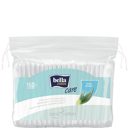 Bella Cotton Care vatové tyčinky s aloe vera